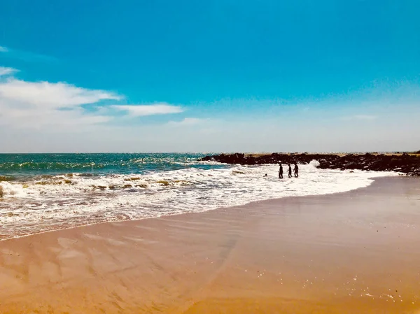 Pomorie Bulharsko Května 2018 Pohled Lidí Trávit Čas Pláži — Stock fotografie