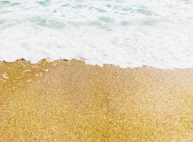 Sandy Beach üzerinde sörf yakın çekim