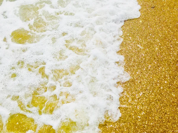 Detailní Záběr Příboje Sandy Beach — Stock fotografie