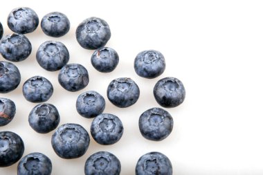 Beyaz arkaplanda yaban mersini izole edilmiş.