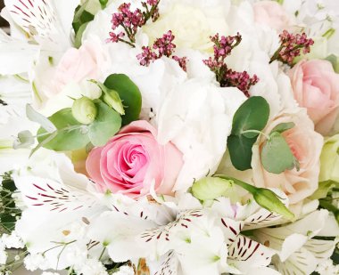 Renkli buket çiçek yakın çekim