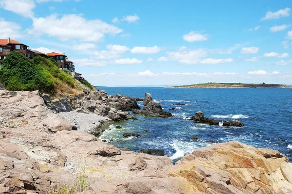 Sozopol, Bulgaristan - 25 Haziran 2018: Süzebolu 35 km güneyinde Burgaz Güney Bulgar siyah deniz sahilinde bulunan bir antik sahil yeridir.