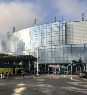 Sofia, Bulgaristan - Temmuz 03, 2018:Central Otobüs İstasyonu Sofia.