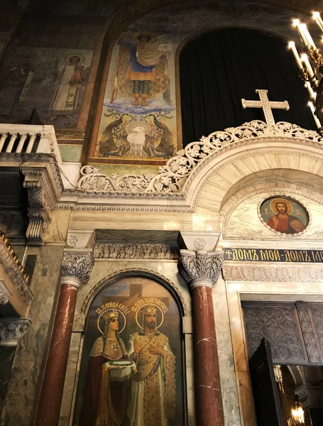 Sofia Bulgaristan Temmuz 2018 Alexander Nevsky Cathedral Bir Bulgar Ortodoks — Stok fotoğraf
