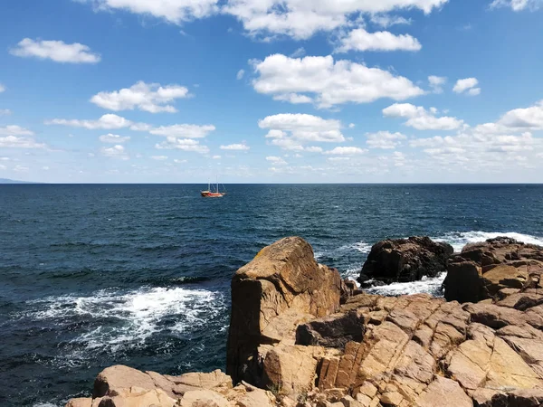 Вид Море Від Міста Созополь Болгарія — стокове фото