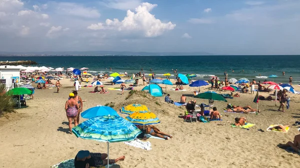 Ahyolu Bulgaristan Eylül 2018 Rahatlatıcı Insanlar Sahilde — Stok fotoğraf