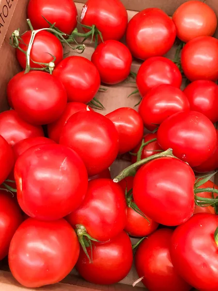 Färsk Tomat Bakgrunden Färgbild — Stockfoto