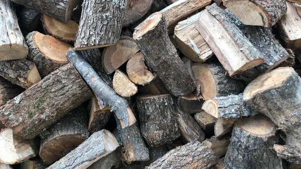 Gehacktes Brennholz Hintergrund Farbe Bild — Stockfoto