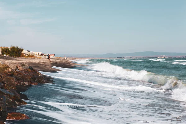 Pomorie Bulgária Szeptember 2018 Ban Kosata Körüli Terület Város Strand — Stock Fotó