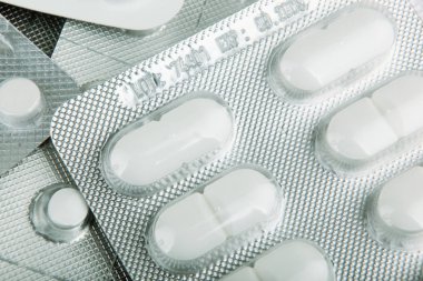 Çeşitli hap arka plan yakın çekim