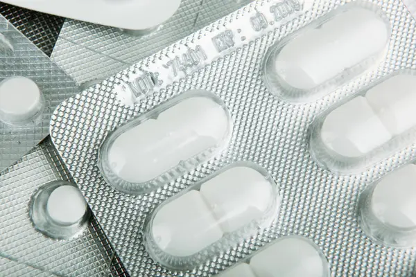 Varie Pillole Sfondo Vicino — Foto Stock