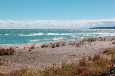 Bulgaristan 'ın Pomorie kentinden Güzel Deniz Manzarası.