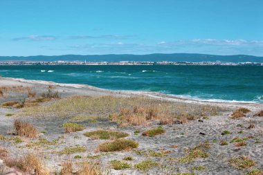 Bulgaristan 'ın Pomorie kentinden Güzel Deniz Manzarası.
