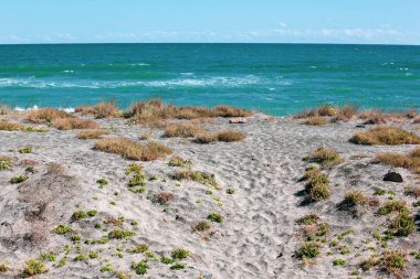Bulgaristan 'ın Pomorie kentinden Güzel Deniz Manzarası.
