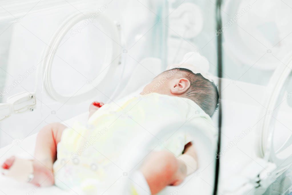 Newborn baby in hospital.