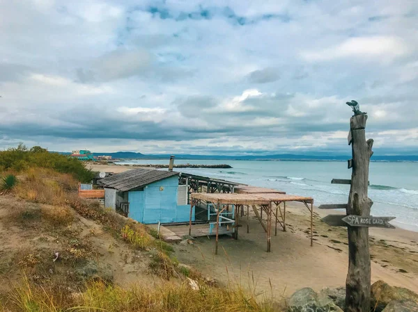 Strand Och Hav Starkt Solljus — Stockfoto