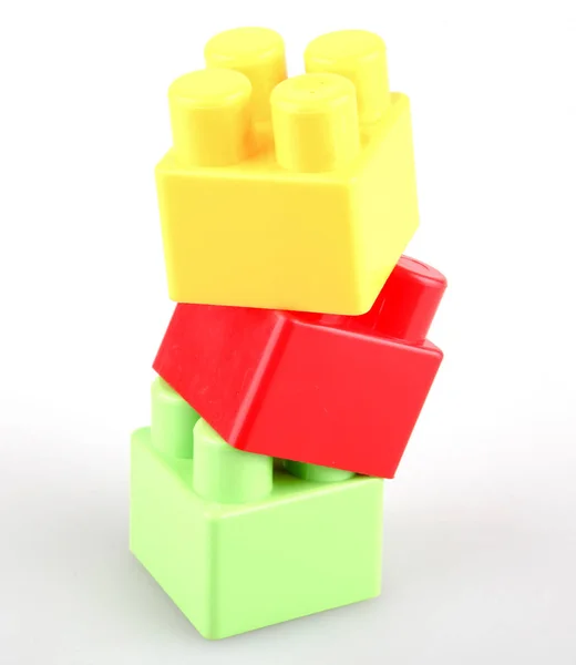 Building Blocks White Background — Stock Photo, Image