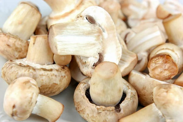 Funghi Champignon Freschi Immagine — Foto Stock