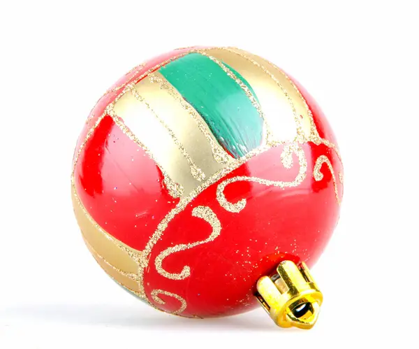 Decoración Bola Navidad Aislada Sobre Fondo Blanco —  Fotos de Stock