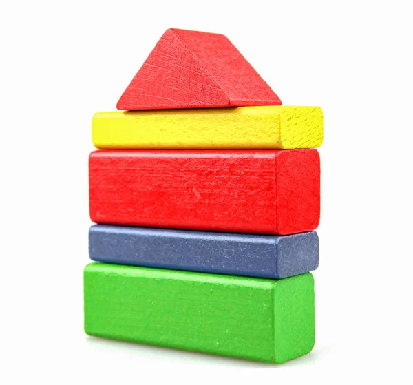 Toy Blocks Isolated White Background — Stock Photo, Image