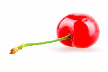 beyaz arkaplanda kiraz