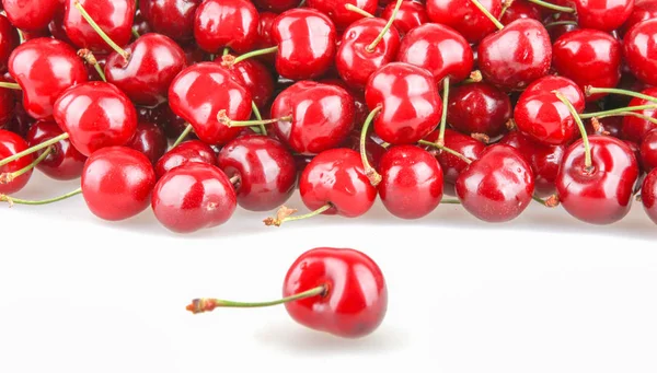 Cherry White Background — Stock Photo, Image