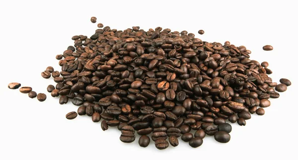 Kaffebønner Isolerte Hvit Bakgrunn – stockfoto