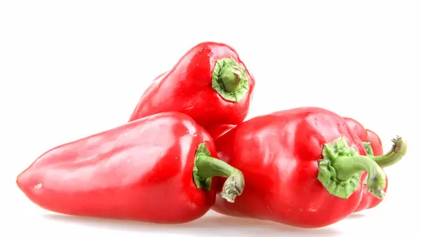 Pimiento Rojo Aislado Sobre Fondo Blanco — Foto de Stock