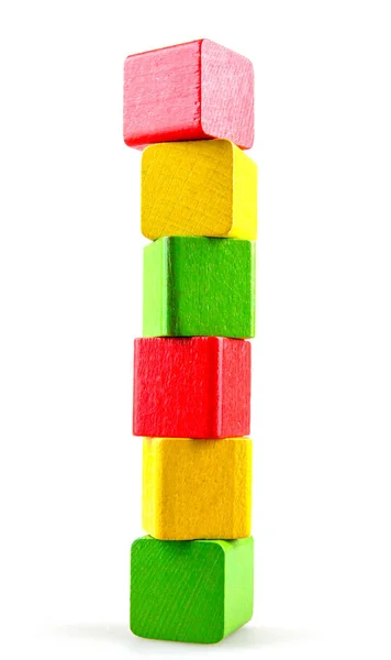 Children Wooden Blocks Play — Stock Photo, Image