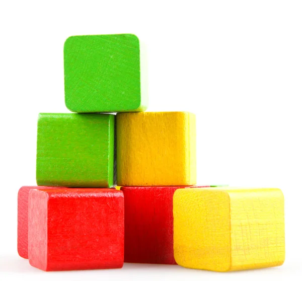 Children Wooden Blocks Play — Stock Photo, Image