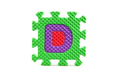 Alfabe bulmaca üzerinde beyaz Backgorund izole