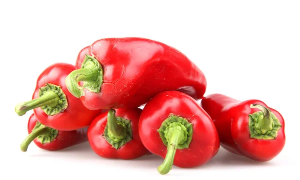 Röd Paprika Isolerad Vit Bakgrund — Stockfoto