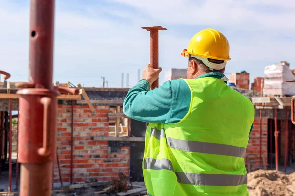 Construction Worker Building Site — Stock Photo, Image