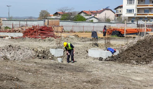 建築現場の建設労働者 — ストック写真