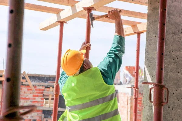 Construction Worker Building Site — Stock Photo, Image