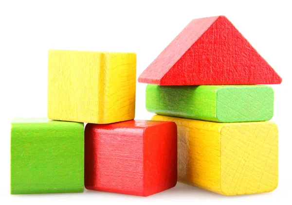 Children Wooden Blocks Play — Stock Photo, Image