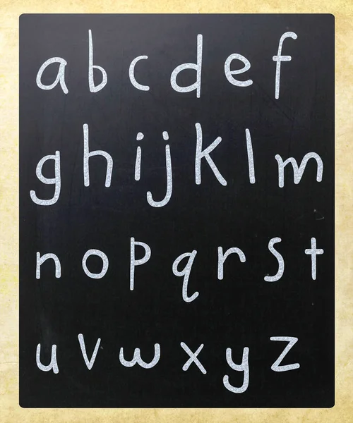 Kreda Obraz Tablica Alfabetu — Zdjęcie stockowe