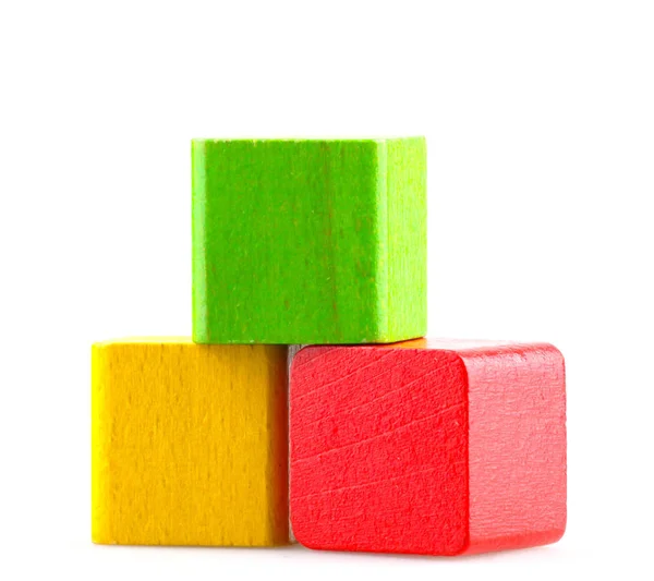 Set Blocchi Costruzione Legno Giocattolo Legno Bambini — Foto Stock