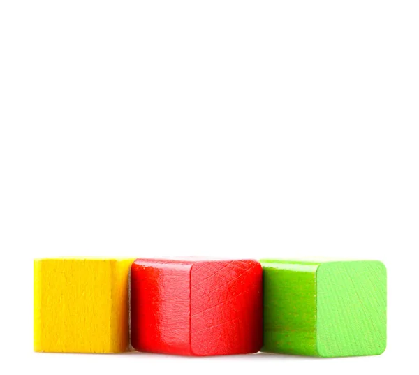 Set Blocchi Costruzione Legno Giocattolo Legno Bambini — Foto Stock