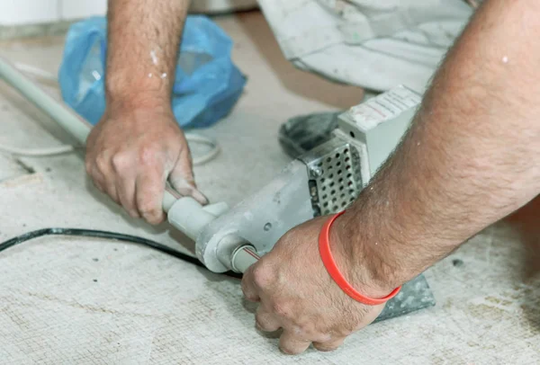 Klempner Arbeitet Küchenspüle — Stockfoto