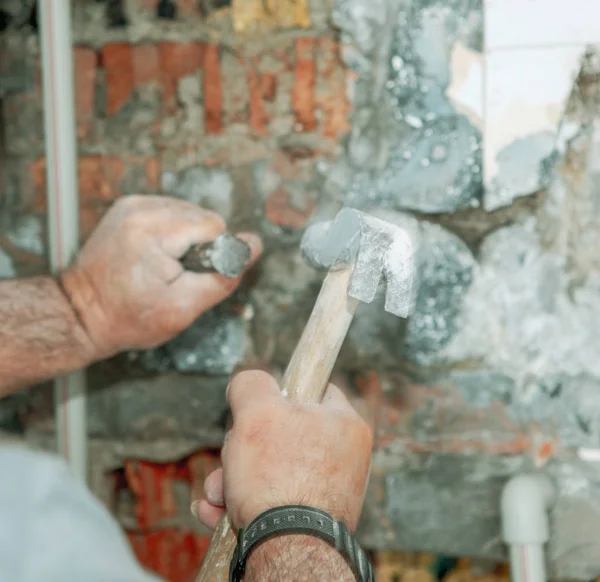 Klempner Arbeitet Küchenspüle — Stockfoto