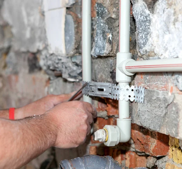 Loodgieter Werken Aanrecht — Stockfoto