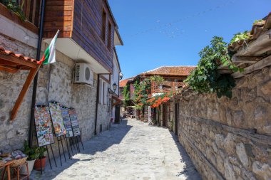 Görünümü güzel deniz şehir Nessebar, Bulgaristan.