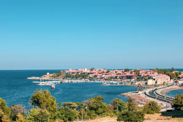 Vista Bela Cidade Mar Nessebar Bulgária — Fotografia de Stock