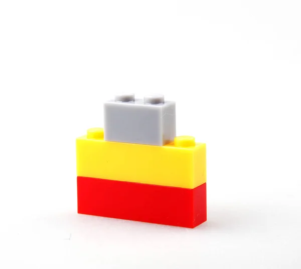 Plastic Toy Blocks Isolated White Background — Stock Photo, Image