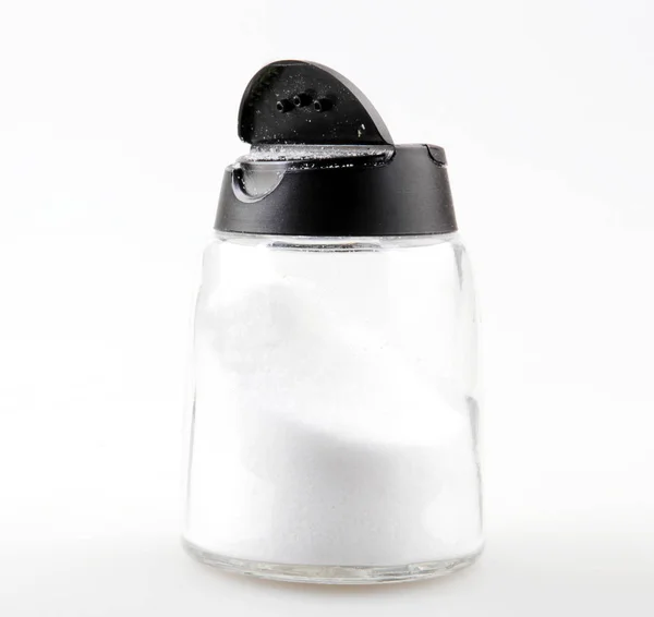 Salt Shaker Isolato Sfondo Bianco — Foto Stock