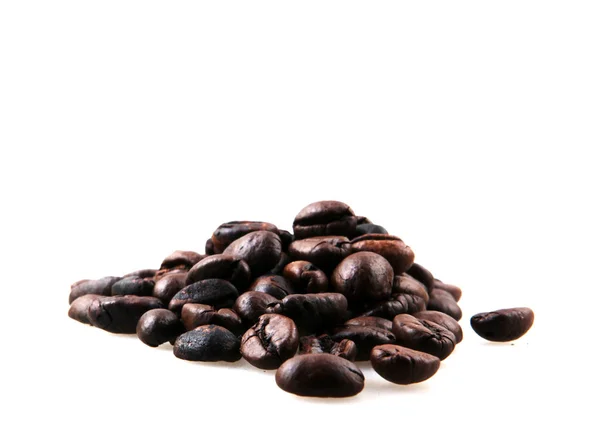 Kaffebönor Isolerade Vitt — Stockfoto