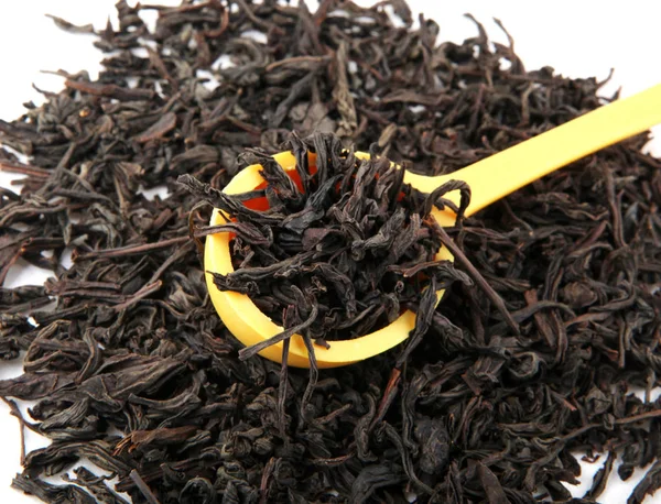 Getrocknete Schwarze Teeblätter — Stockfoto
