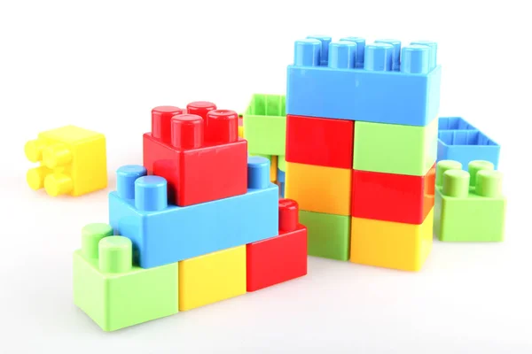 Пластикові Іграшкові Блоки Заохочують Навчання Через Гру — стокове фото