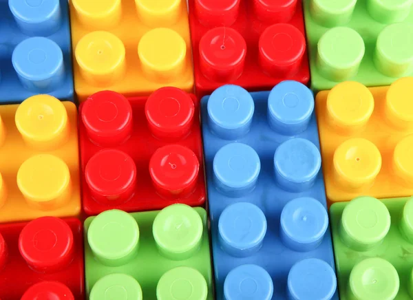 Blocos Brinquedo Plástico Incentivam Aprendizagem Através Jogo — Fotografia de Stock